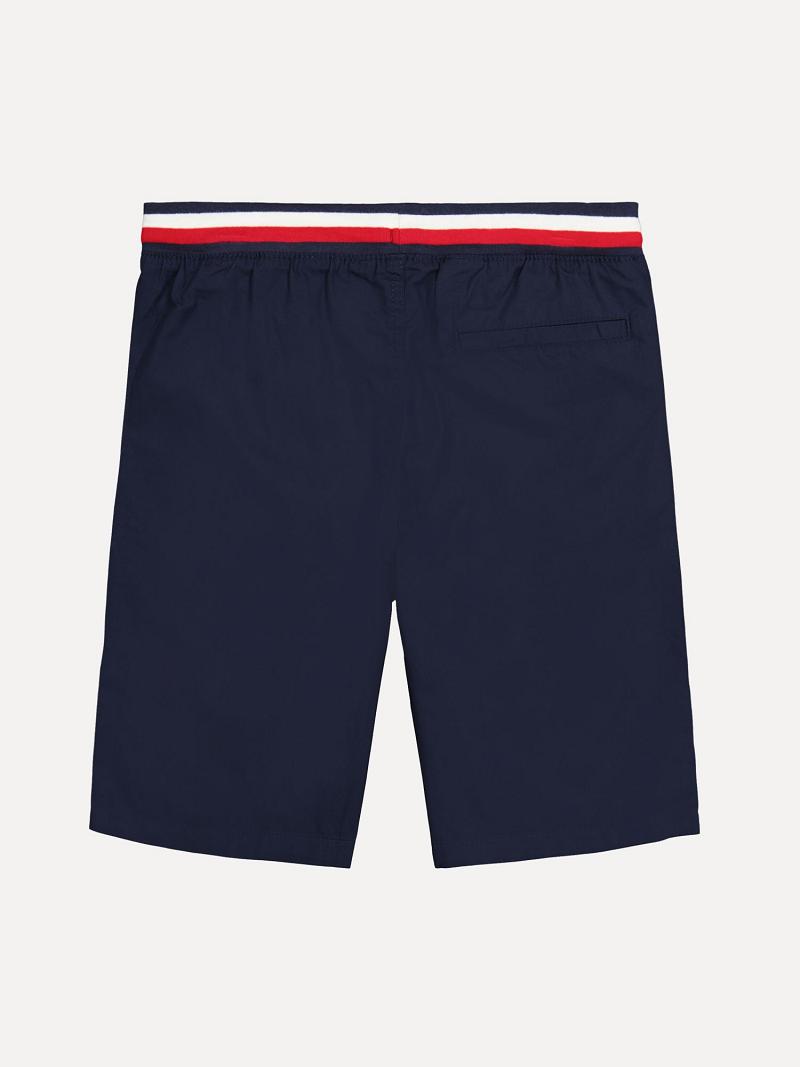 Fiú Tommy Hilfiger Big Pull-On Woven Rövidnadrág Sötétkék | HU 2175XYU